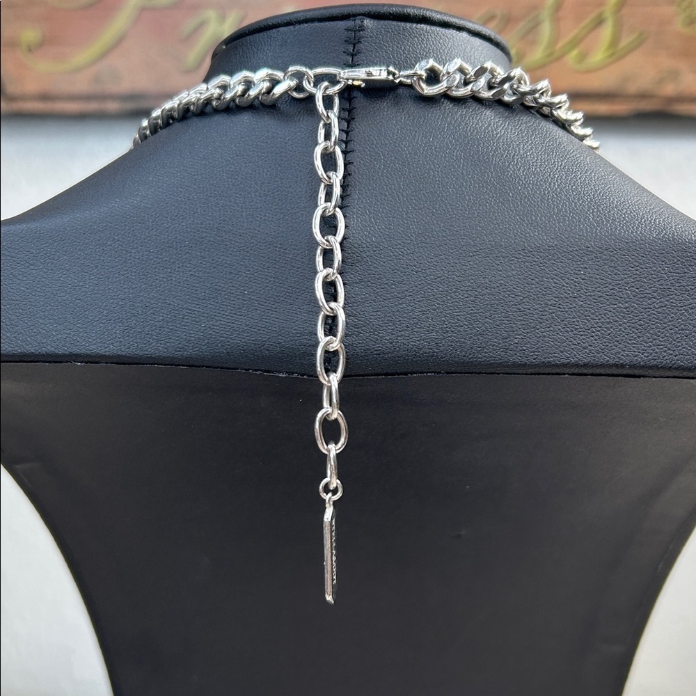 Stella & Dot Silver Bow-Tie Collar Necklace - Picture 3 of 5